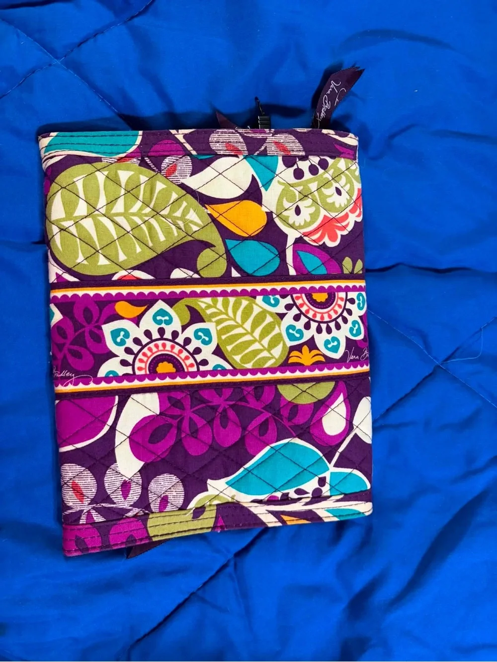 Vera Bradley Purple Multicolor Quilted Tablet Sleeve
